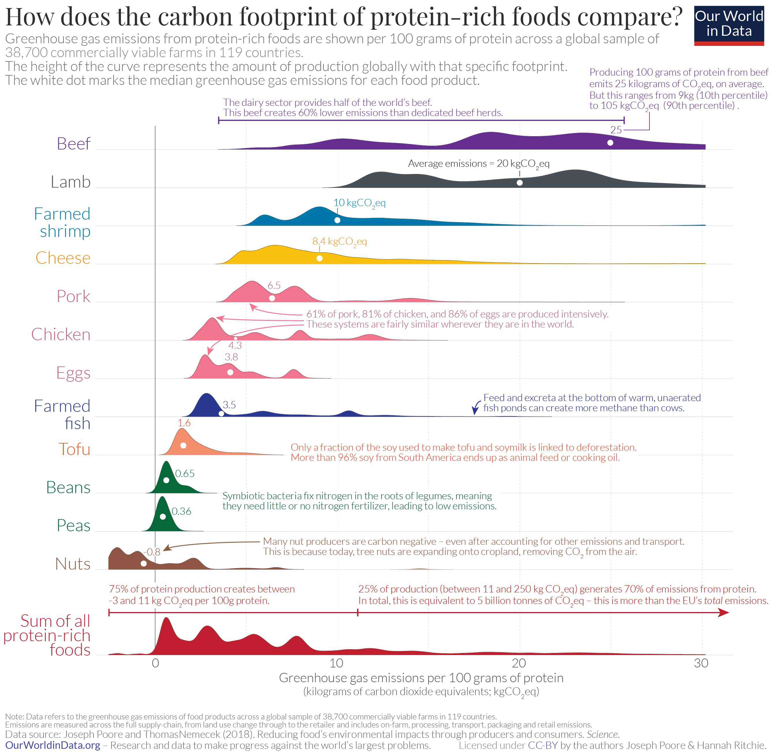 蛋白质食物的碳足迹