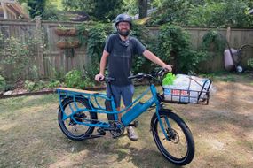 Sami Grover with a Blix bike