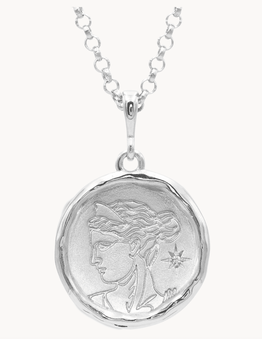 阿耳忒弥斯野性女神项链，钻石|银