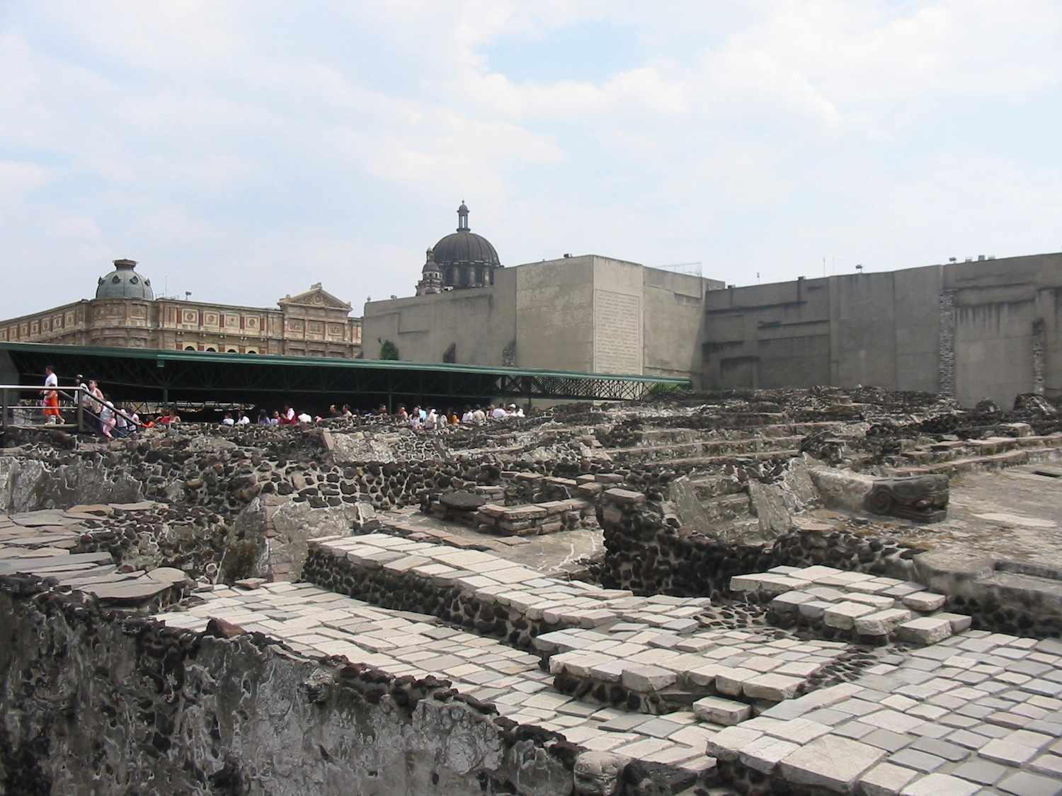 墨西哥城Templo Mayer的废墟